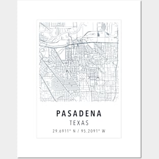 pasadena tx map Posters and Art